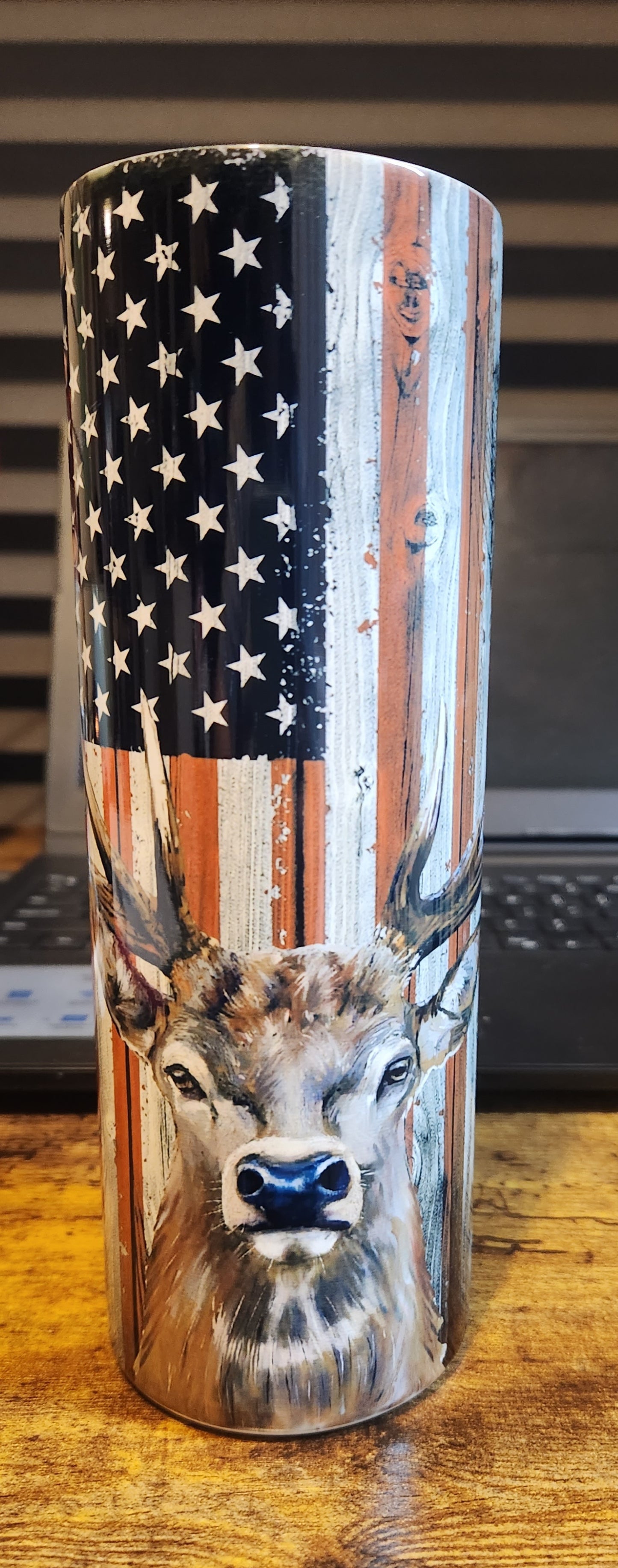 Deer and Flag Tumbler