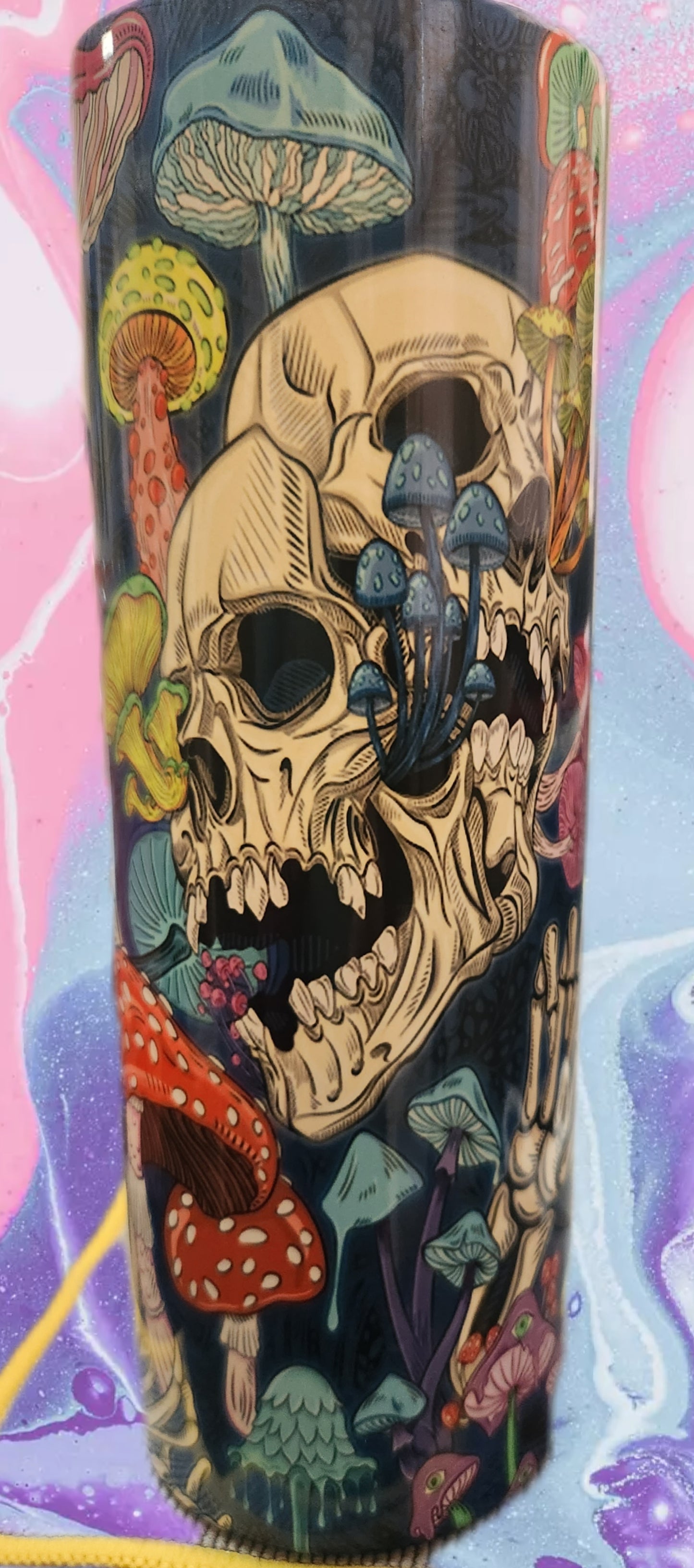 Skull and Mushroom Tumbler